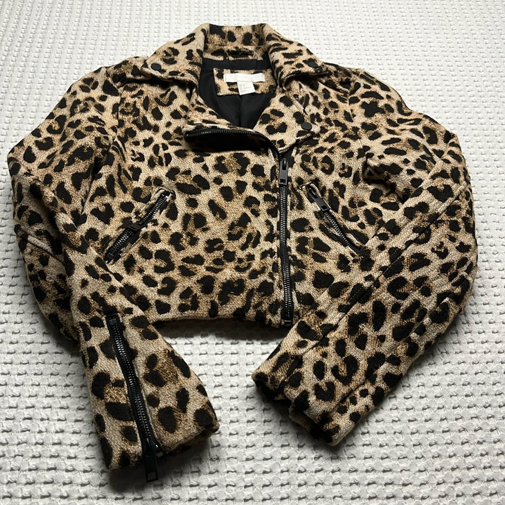 H&M Leopard Print Short Jacket - Picture 1 of 11